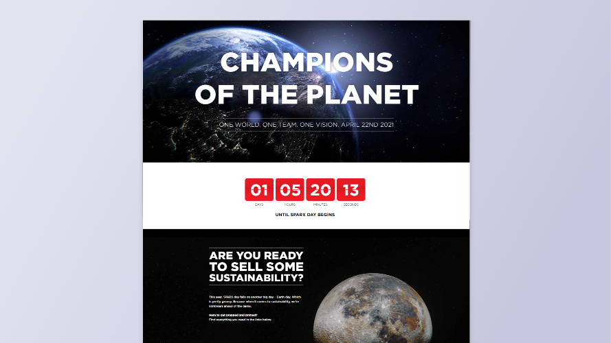 Champions_of_the_planet Dynamic landing page for Equinix developed by AGCS.