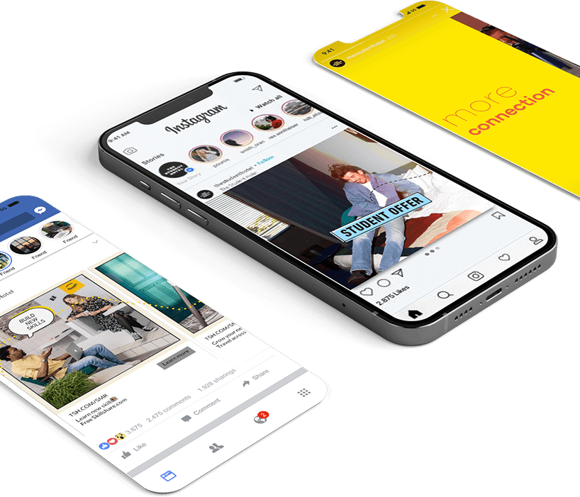 facebook-instagram-mobile Mobile showing Facebook and Instagram advertising