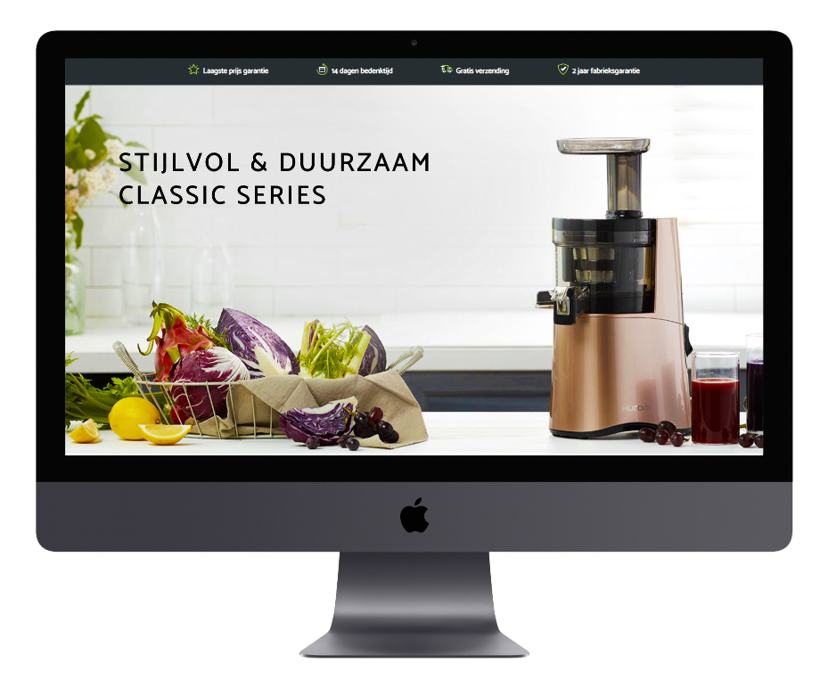 Hurom_e-commerce Example of a WooCommerce website created by AGCS