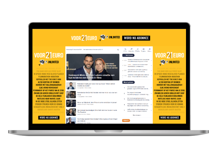 Pathe homepage takeover