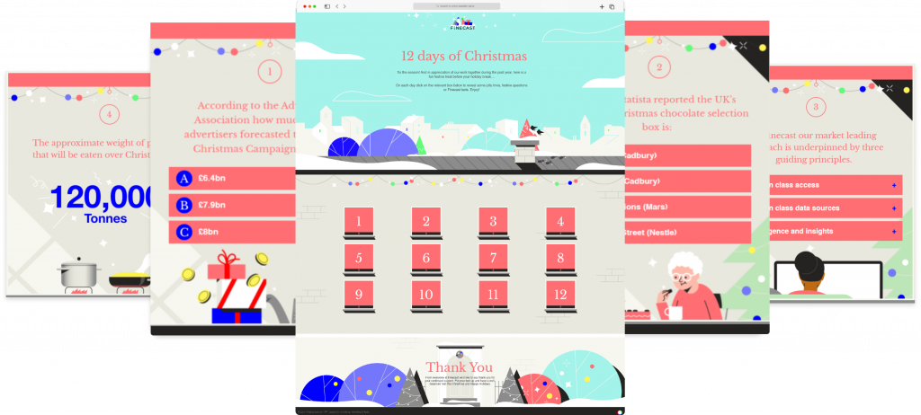 interactive landing pages 12 Days Till Christmas landing page
