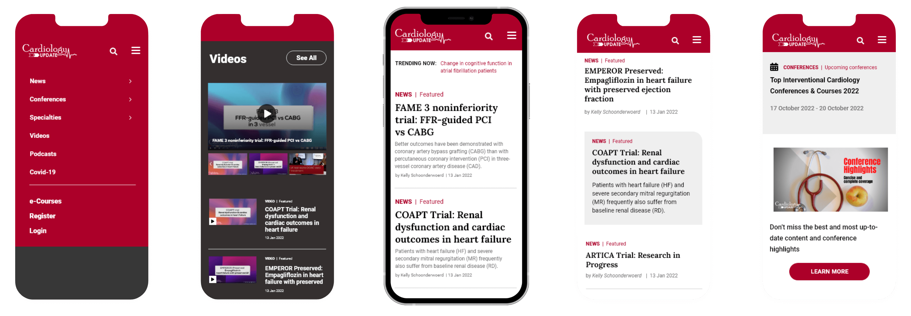 Cardiology Update mobile website developed by AGCS