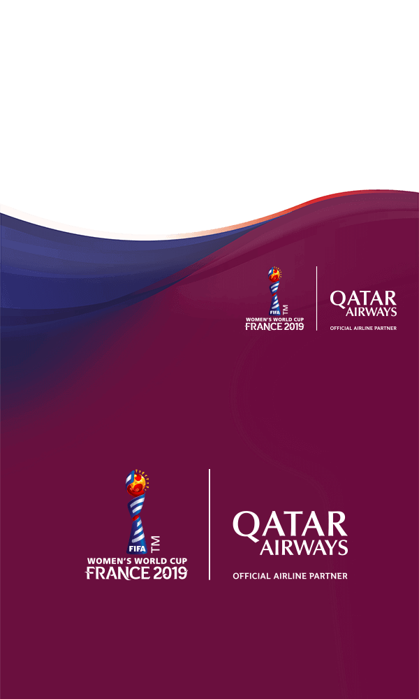 Qatar Airways banner Wave Graphic