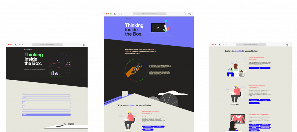 sample of landing page design Example of interactive landing pages created by AGCS