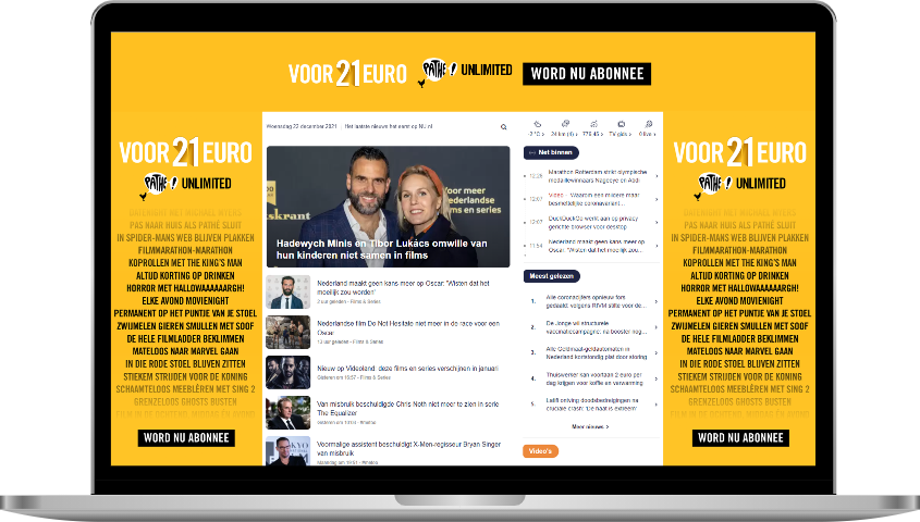 voor-homepage-takeover Example of a homepage takeover ad campaign created by AGCS