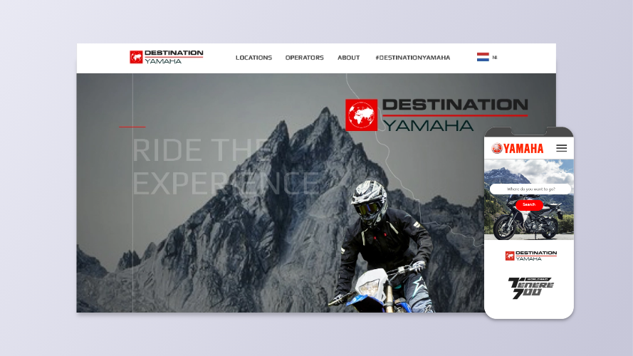 Yamaha Destination Yamaha website developed by AGCS.