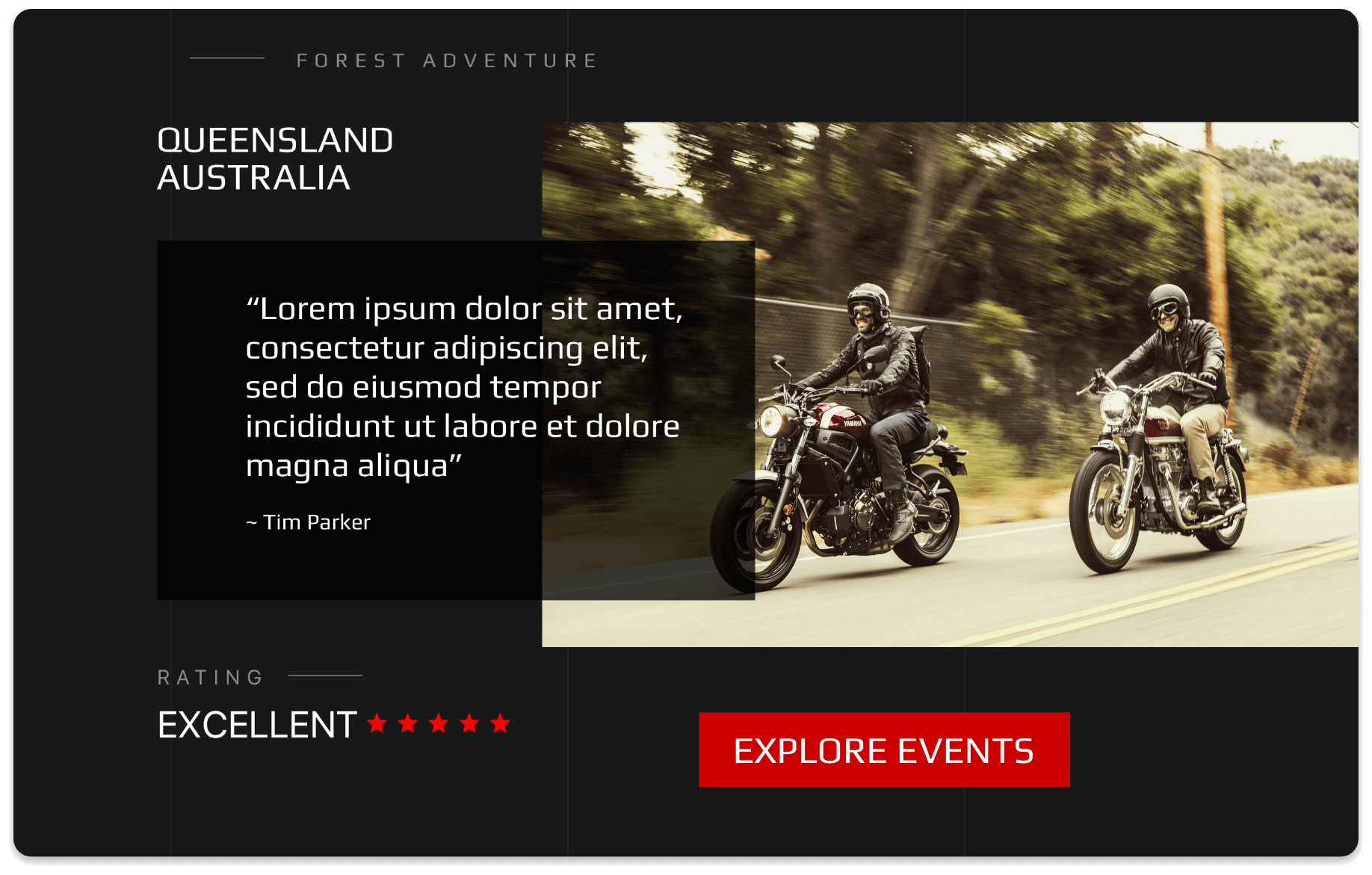 Experience page from the Yamaha Motor website developed by AGCS