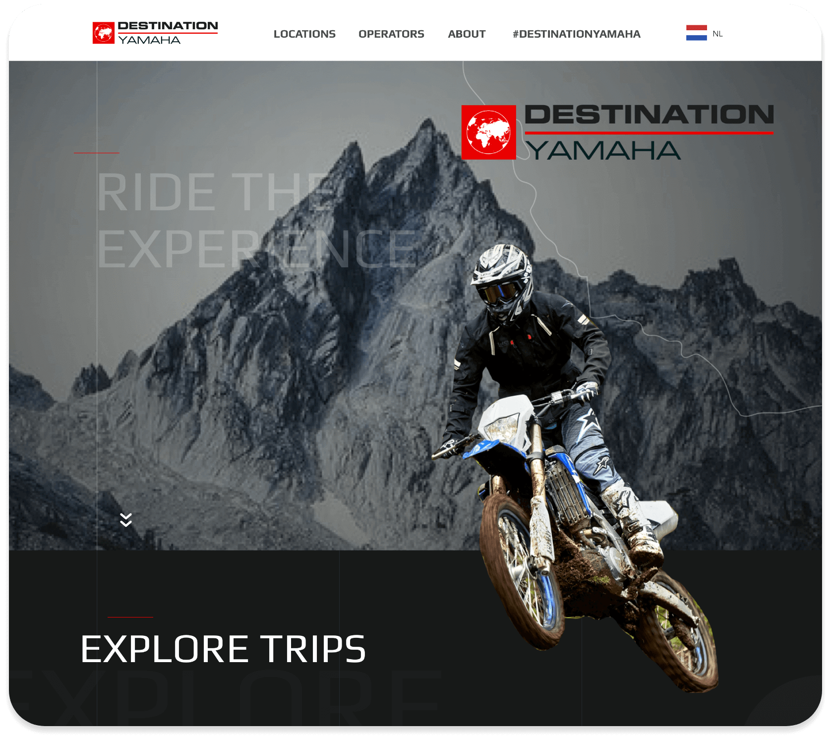 Home page of Yamaha Motor website developed by AGCS