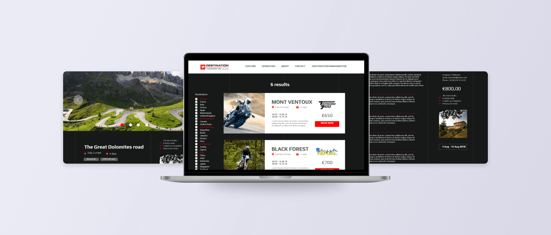 Yamaha Motor website shown on a laptop computer